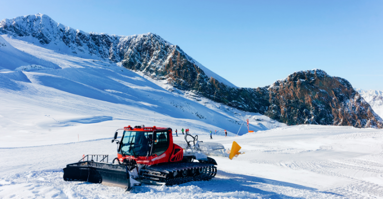 Photo: ski resort piste machine