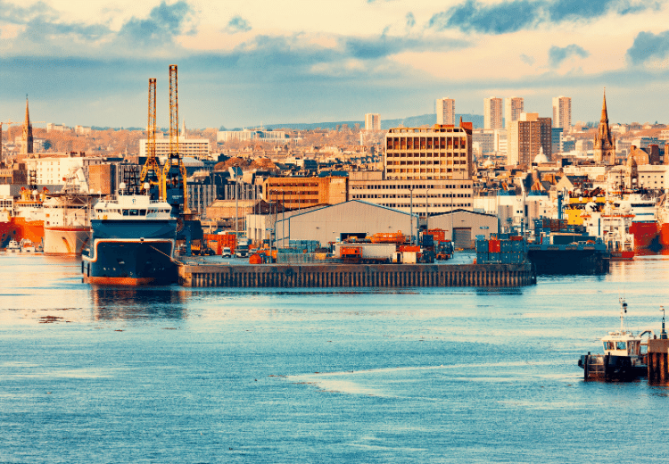 Header image: Aberdeen sea cargo port