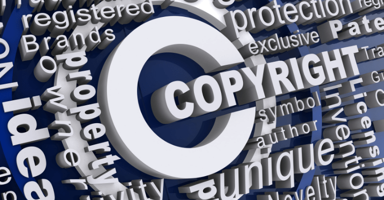 Copyright word cloud image
