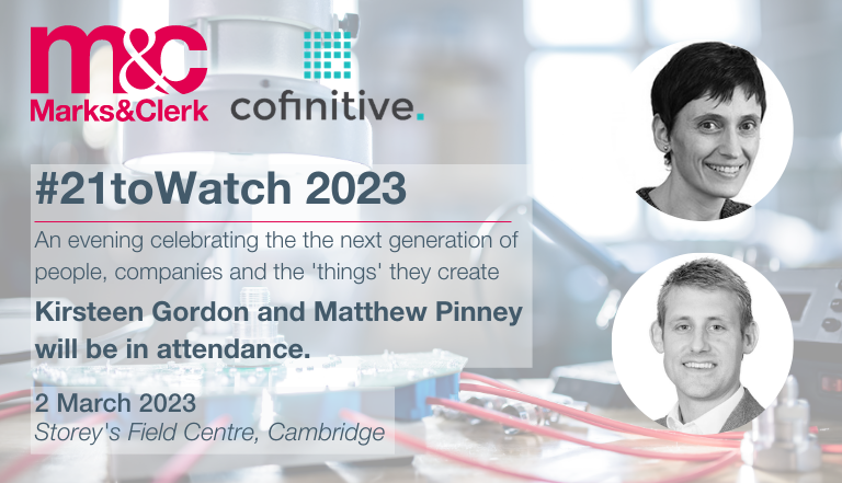 Kirsteen Gordon and Matthew Pinney will be attending 21toWatch