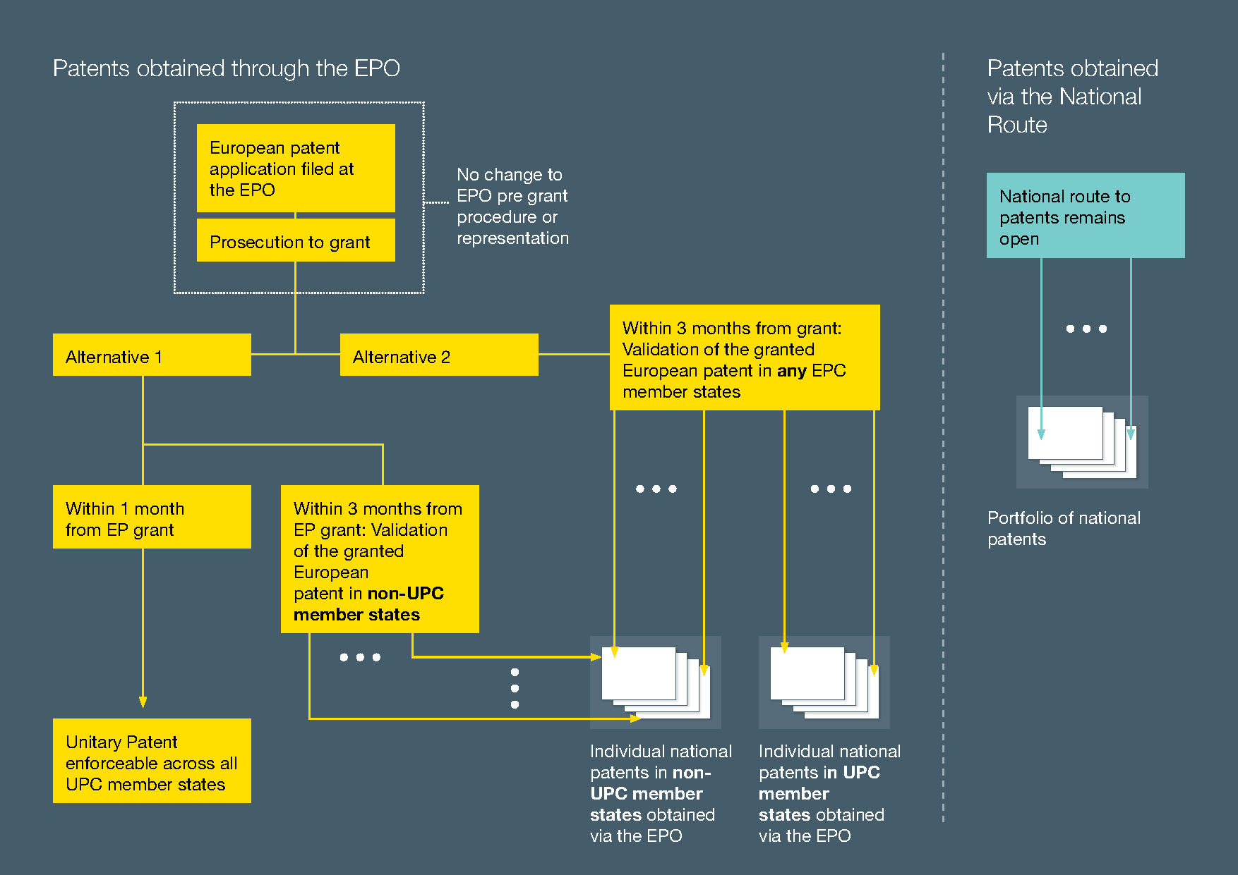 Patents obtained through the EPO