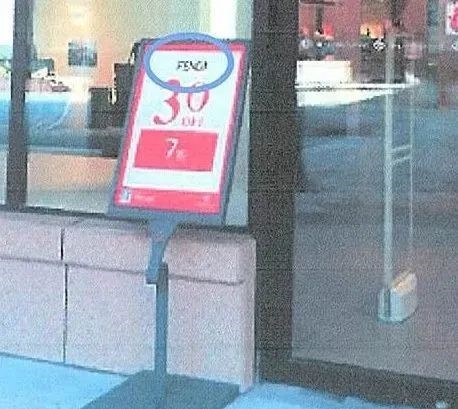 Image 1 showing retail premises displaying FENDI mark