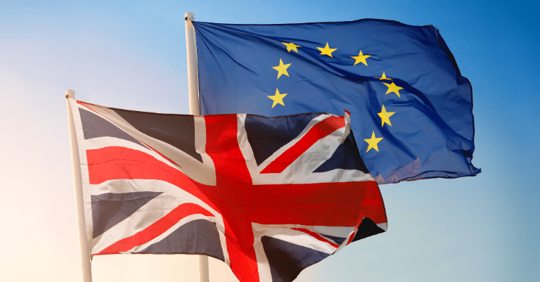 Image: UK and EU flags