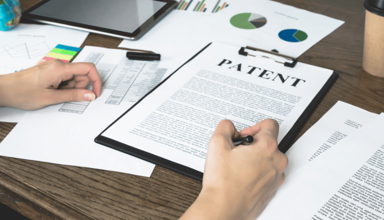 patent document on desk